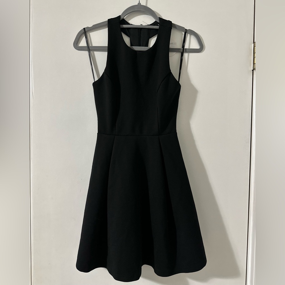 Lulus Cut Out and About Black Skater Dress